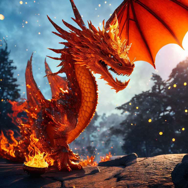 A fiery dragon