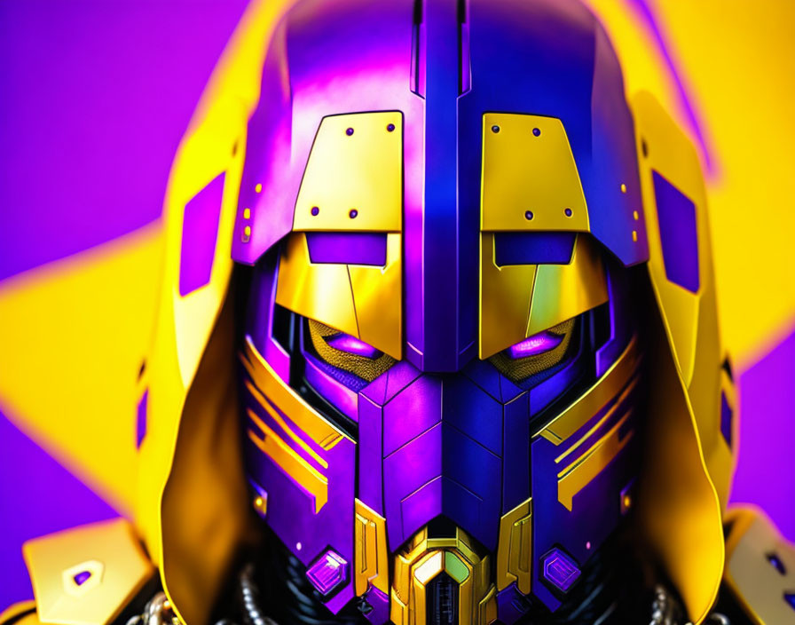 Yellow and purple optimus prime knight