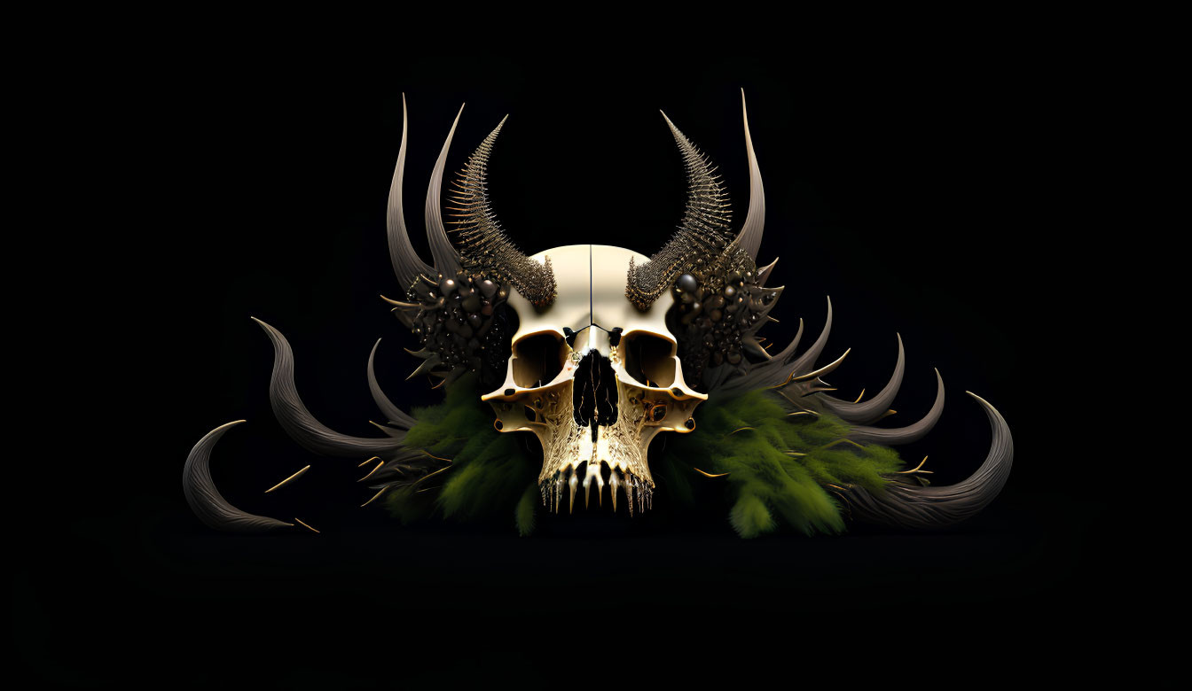 Horned Skull from base Artistic 80%