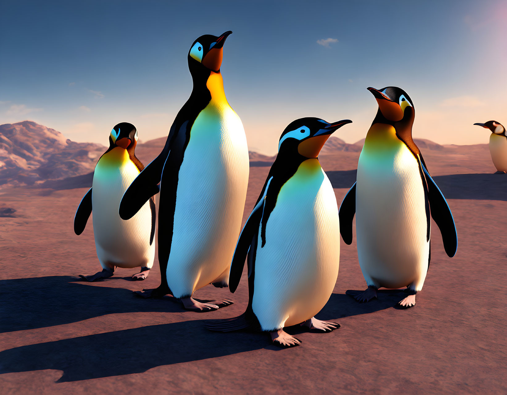 Penguins in a Desert