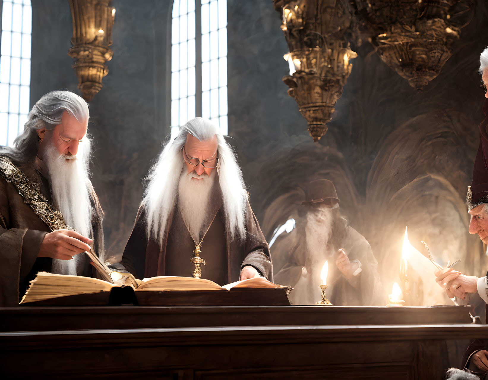 Gandalf and Merlin are Writing a Spellbook