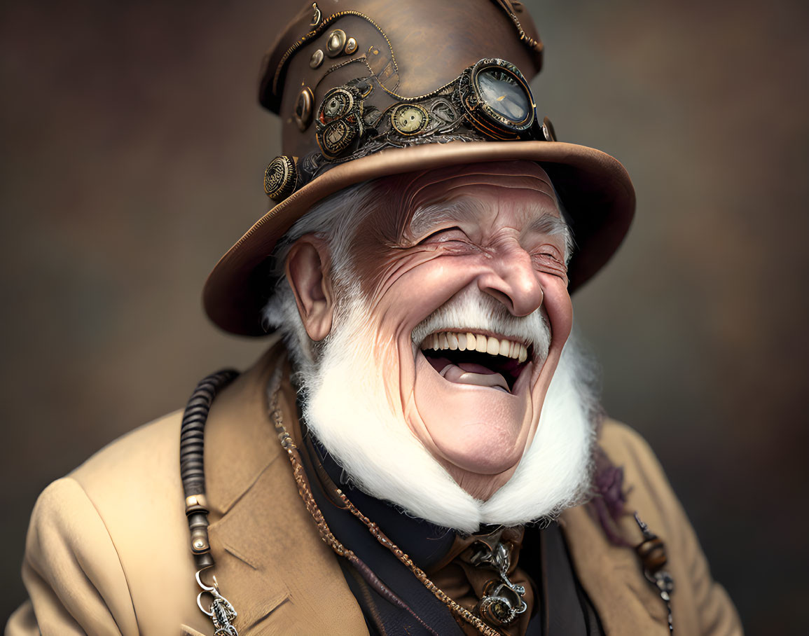 Cheerful old man