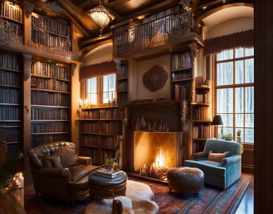 a cosy little library room