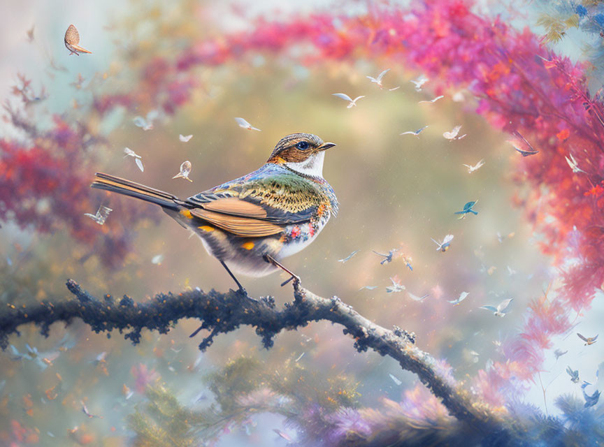 cute little bird painting