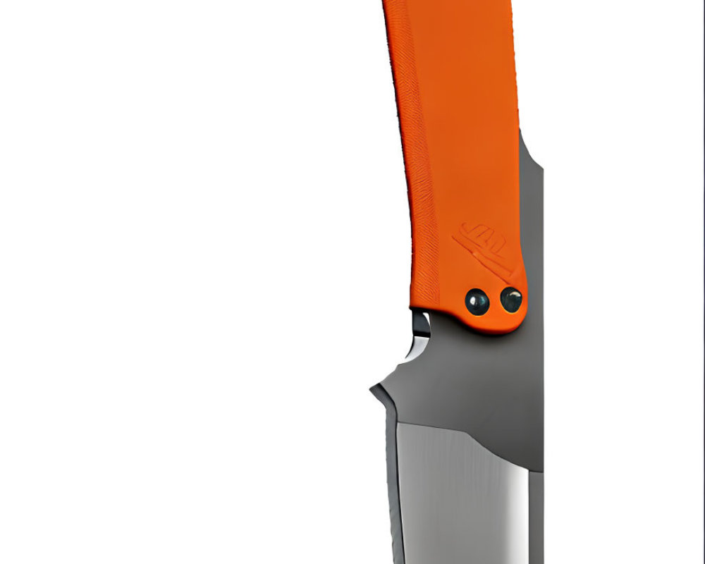 Sharp Curved Silver Blade Orange Handled Karambit Knife