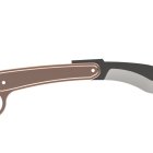 Curved Blade Kitchen Knife with Two-Tone Handle