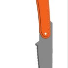 Sharp Curved Silver Blade Orange Handled Karambit Knife