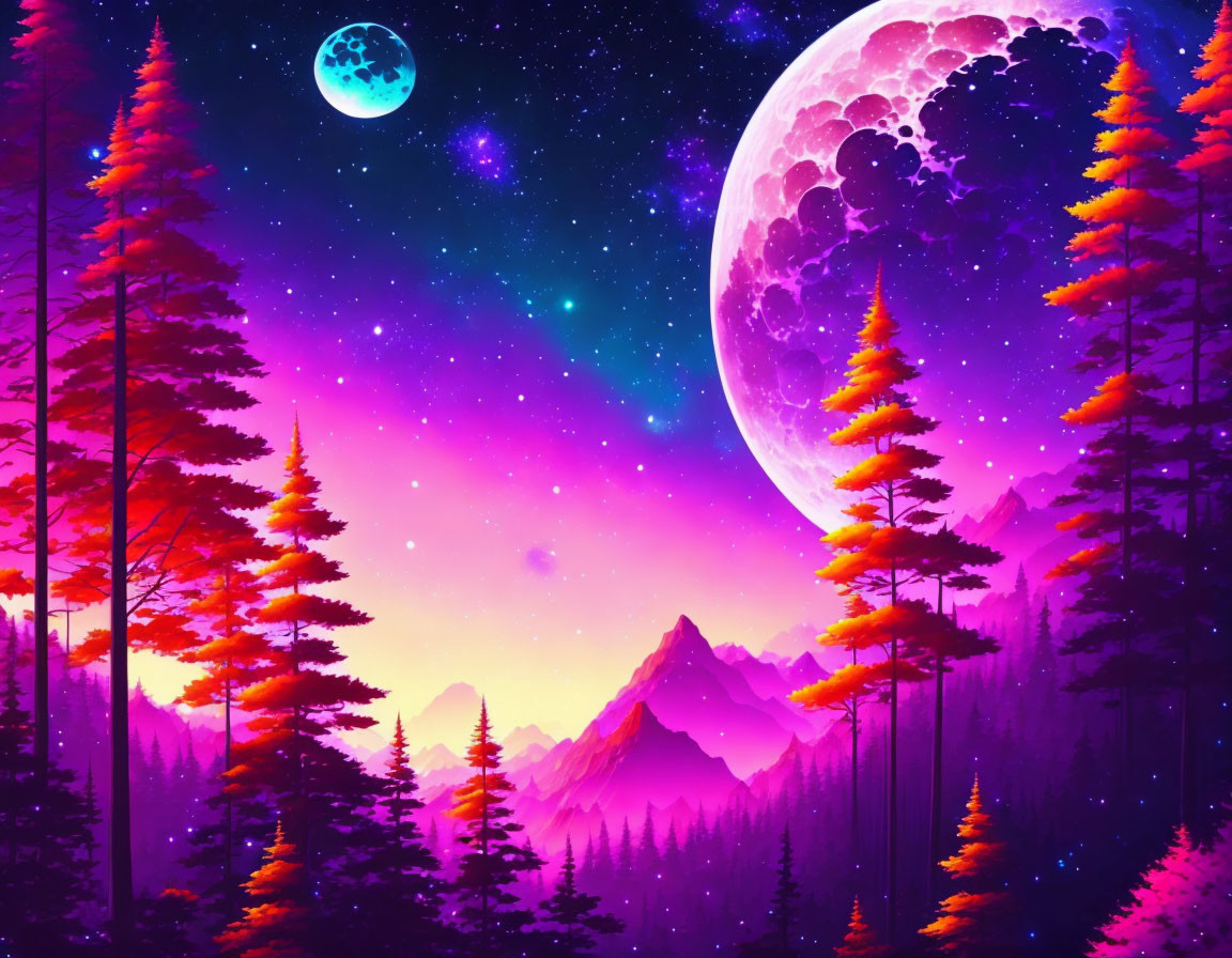 deep purple forest