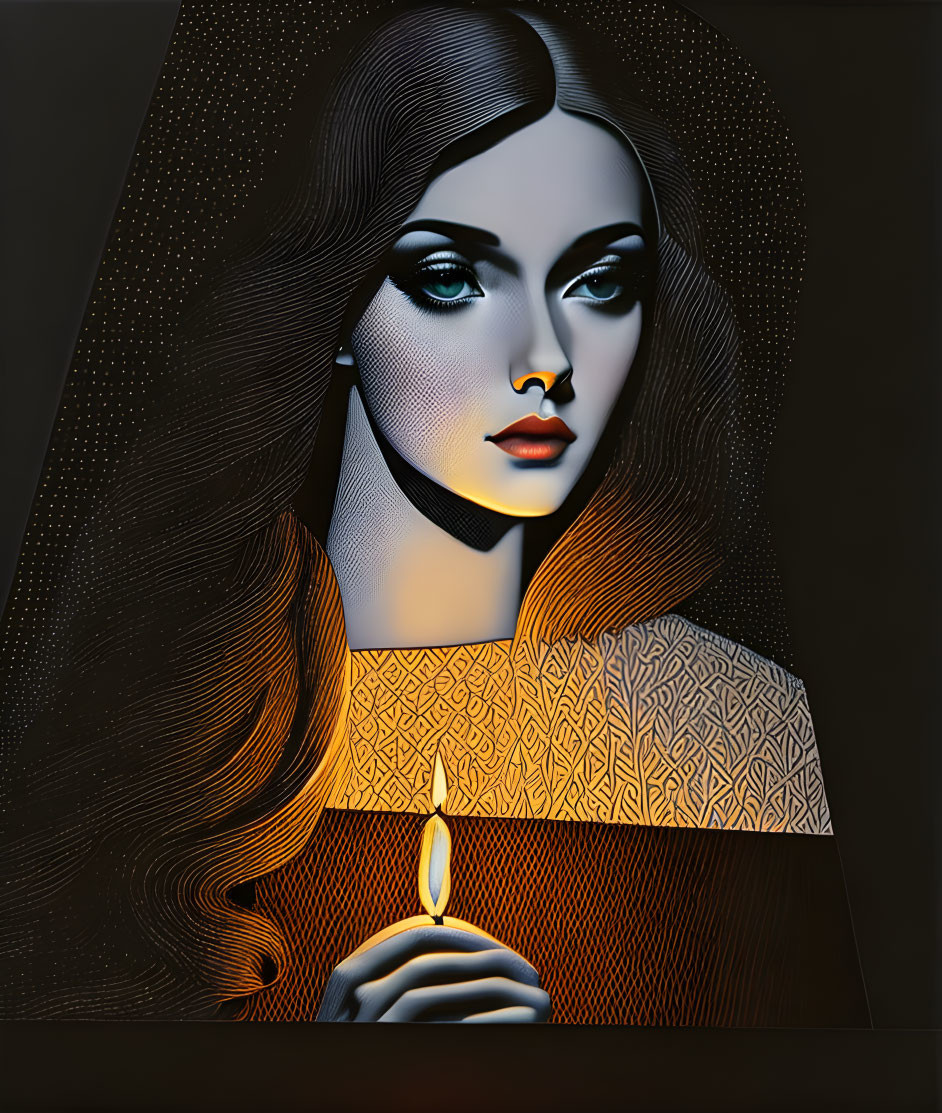 Woman with a candle