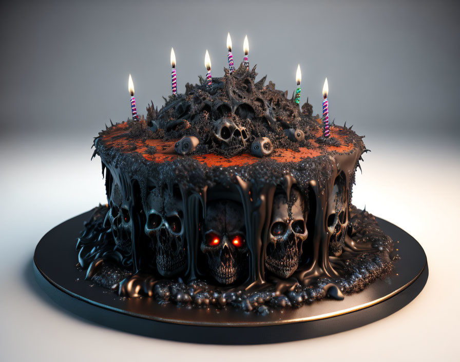 Deathly birthday cake