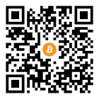 Monochrome QR Code with Bitcoin Logo