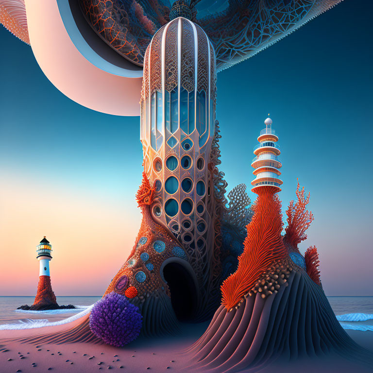 Architecture _ Biomorphic Lighthouse - 01