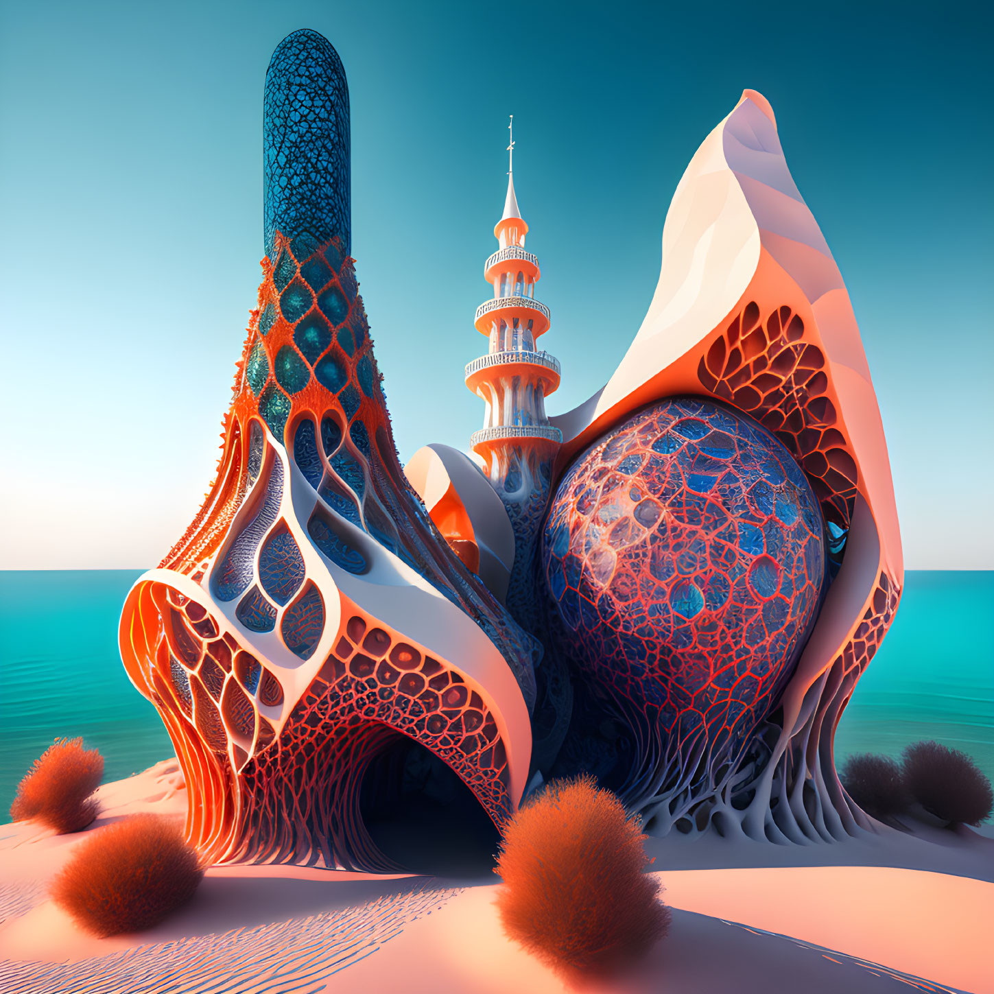 Architecture _ Biomorphic Lighthouse - 19