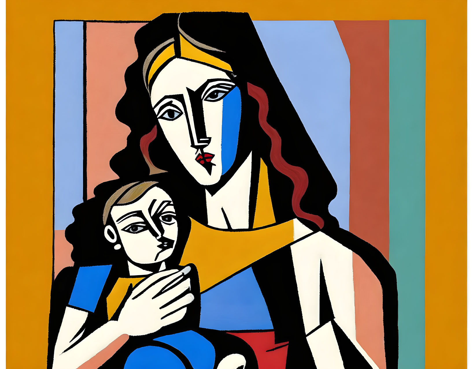 Madonna and Child, cubism style