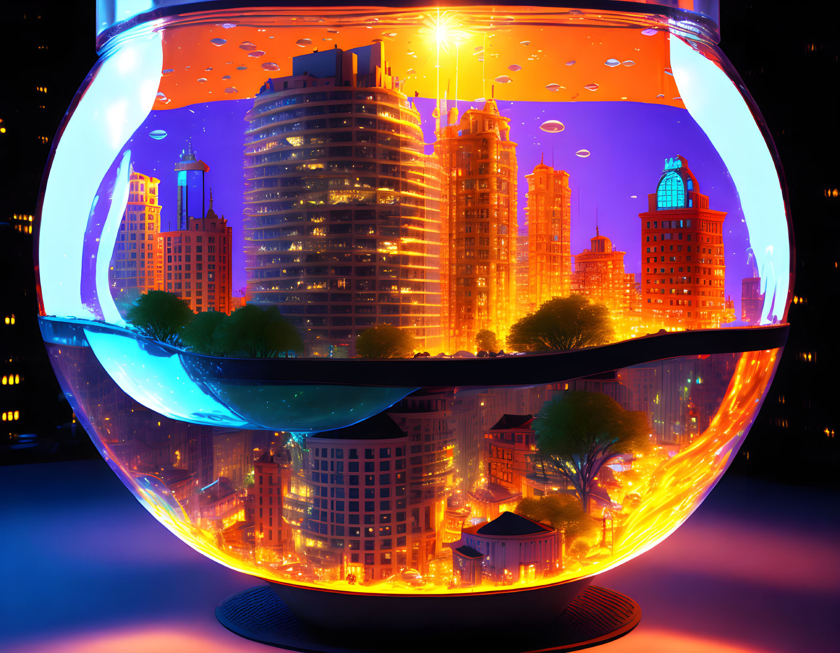City in a fishbowl