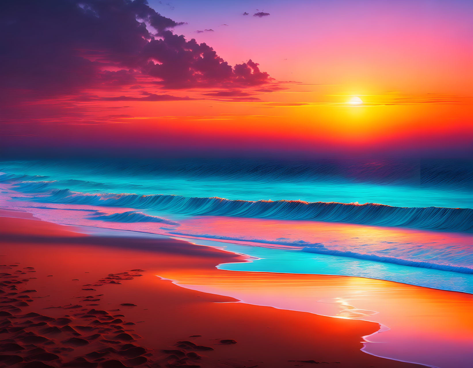 Sunrise on a beach