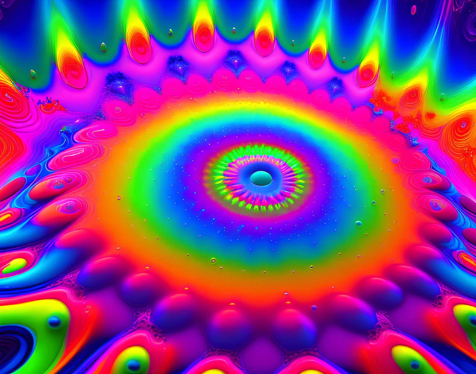 Colorful Fractal Image with Hypnotic Kaleidoscopic Effect
