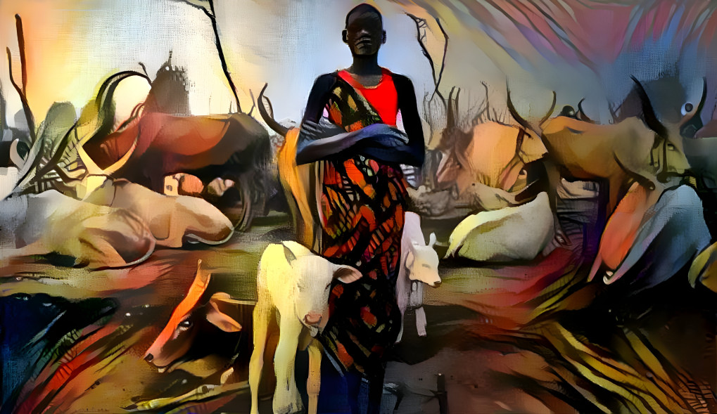 Masai Girl in Vivid color