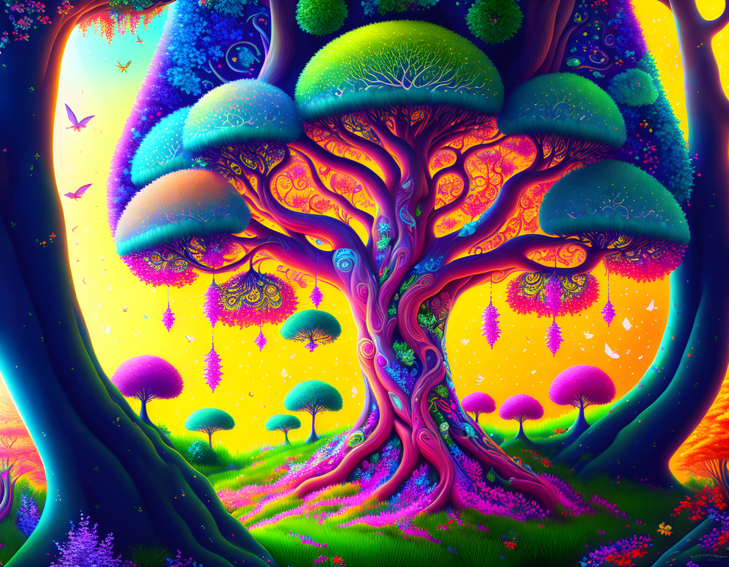 Colorful biomorphic tree