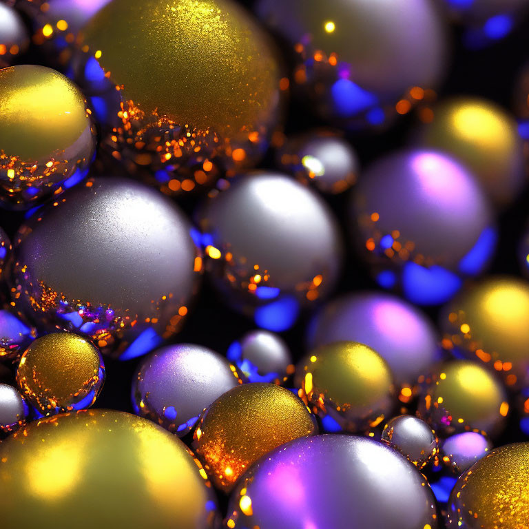 Very beautiful colorful shiny bubbles 