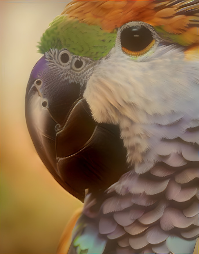 Deep style colorful parrot 
