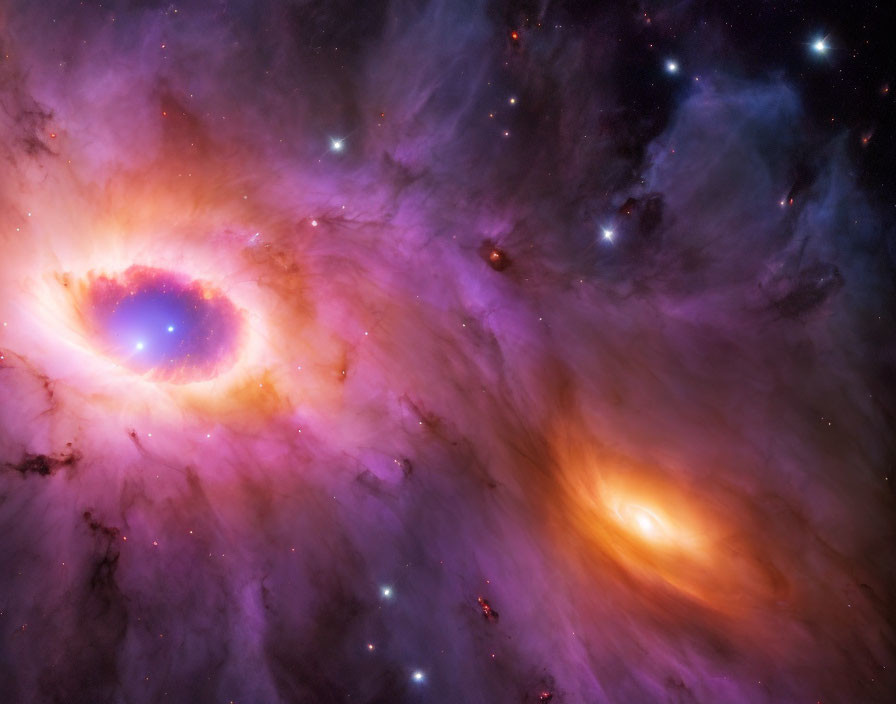 Black hole inside nebula