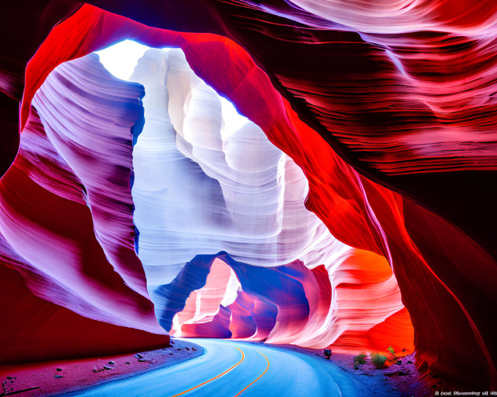 Mesmerizing Antelope Canyon Red and White Rock Formations