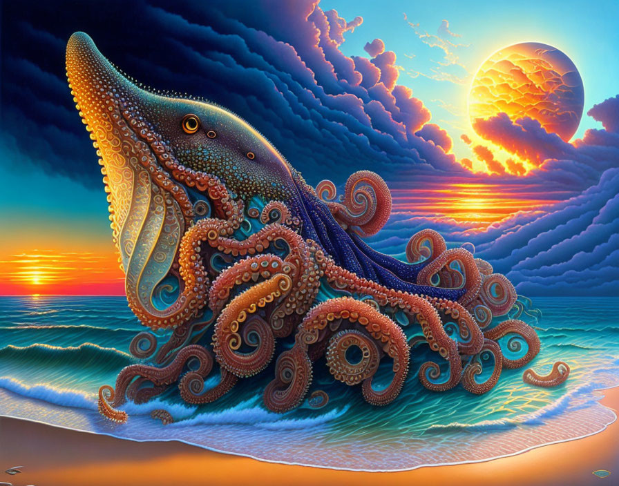 Octopus on the sandshore