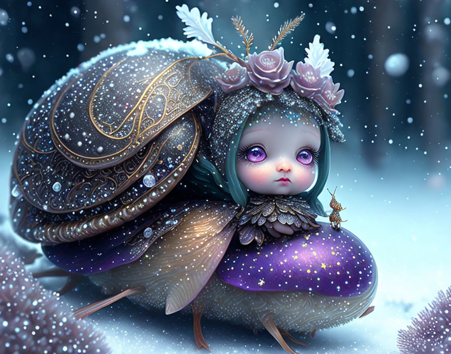 fantasy fairy baby snail