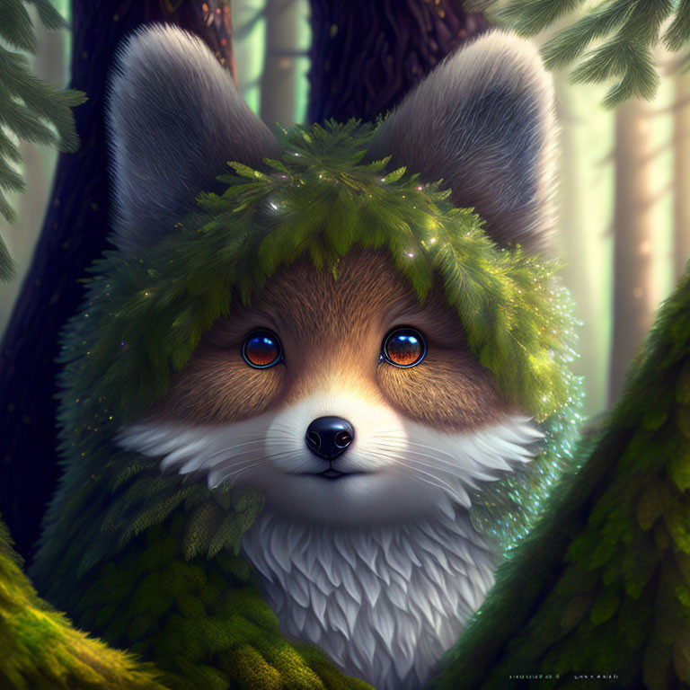  fluffy cute fox