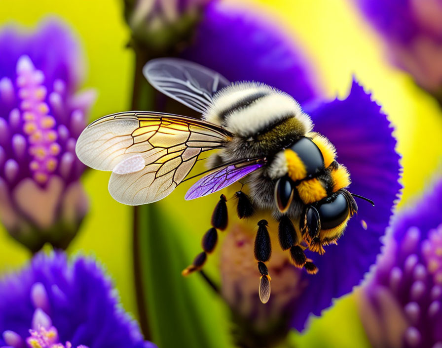 Cute flying bee