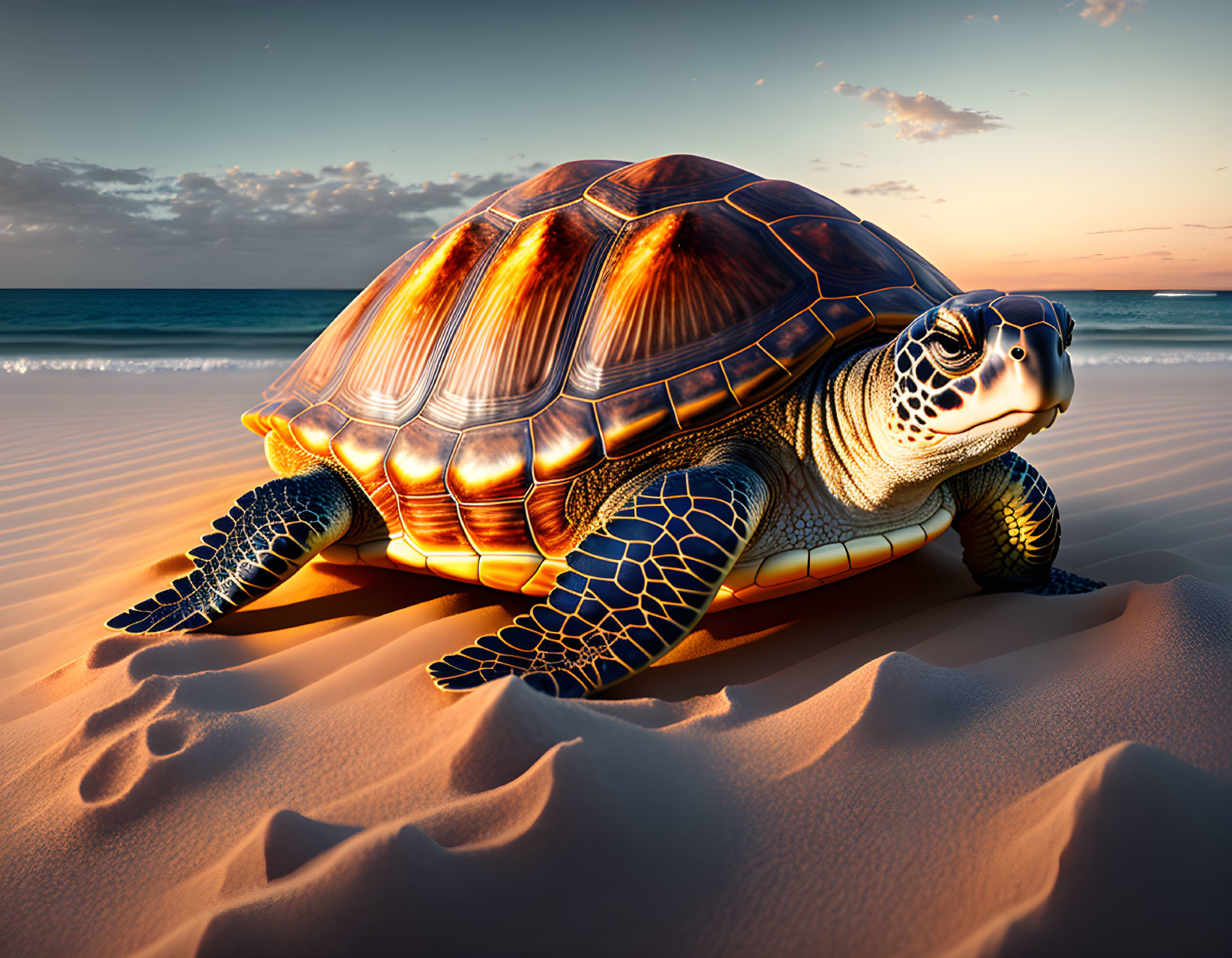 Turtle by the sea