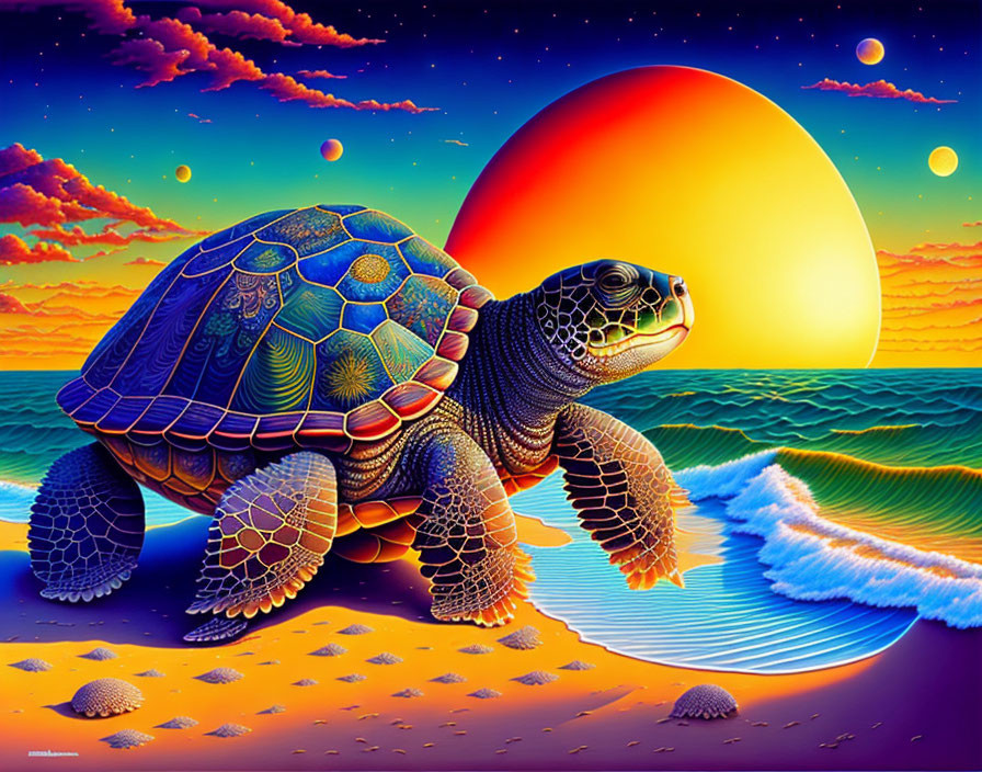 Turtle on the sandshore