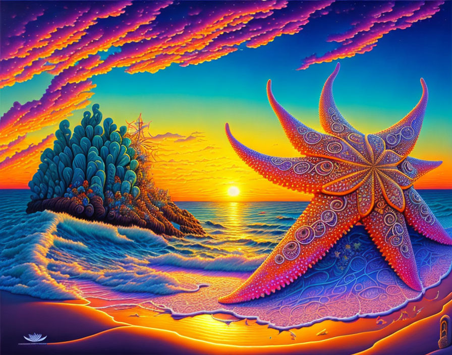 Starfish on the sandshore