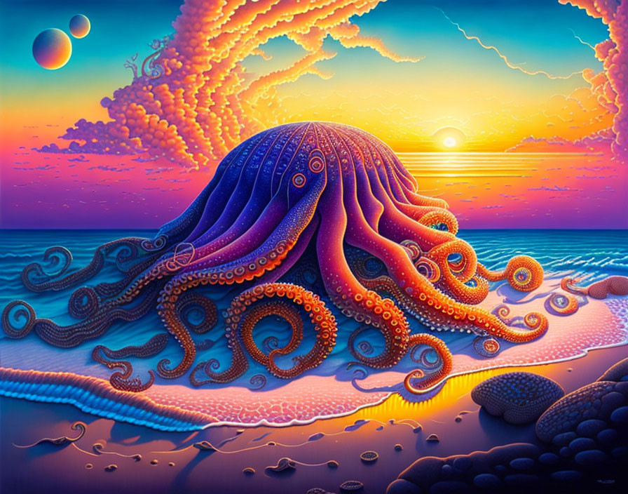 Octopus on the sandshore