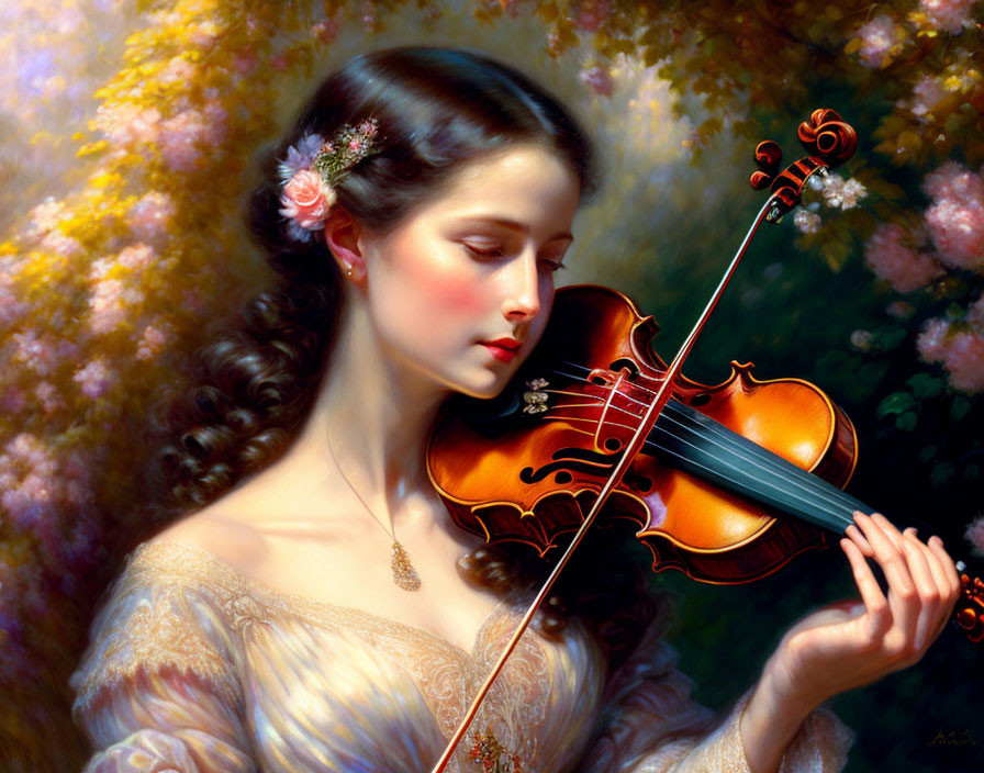 Signora suona violino