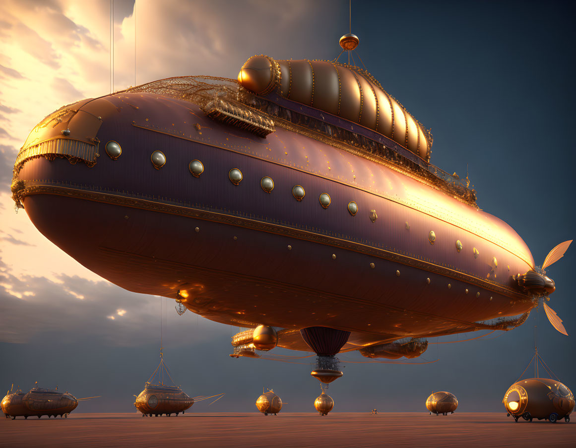 Steampunk airship