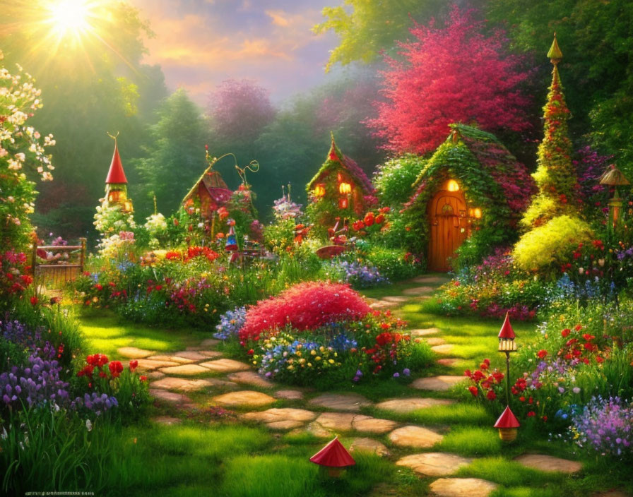 Gnomes town in forest