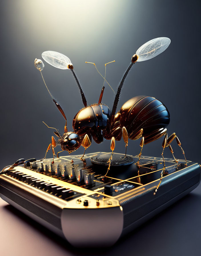 An ant as a dj