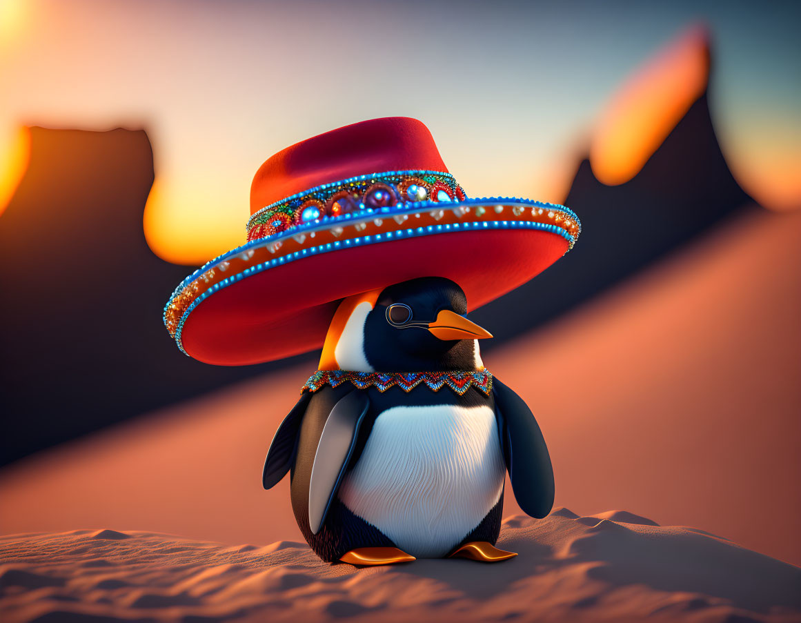 Penguin in a Hat