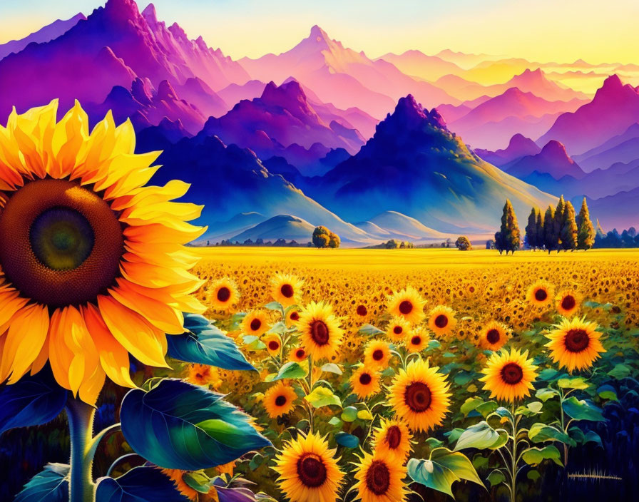 sunflower landscape
