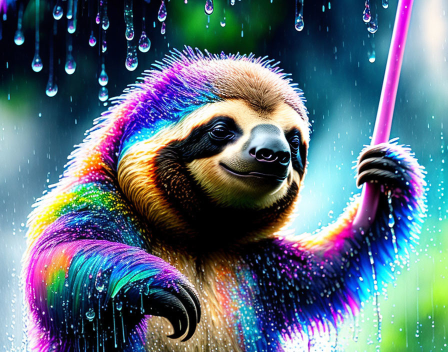 Sloth in the Rain