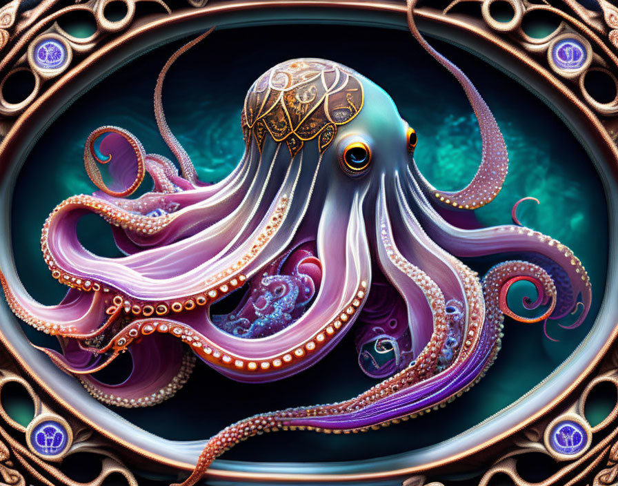 Art nouveau octopus