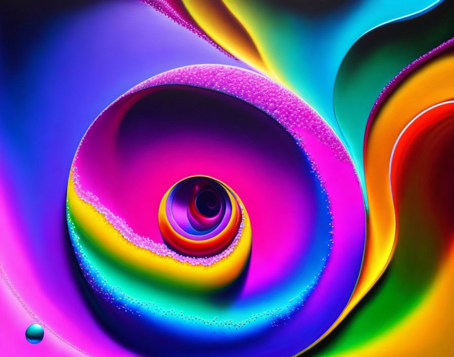 Colorful Spiral Illusion Art with Swirling Gradients