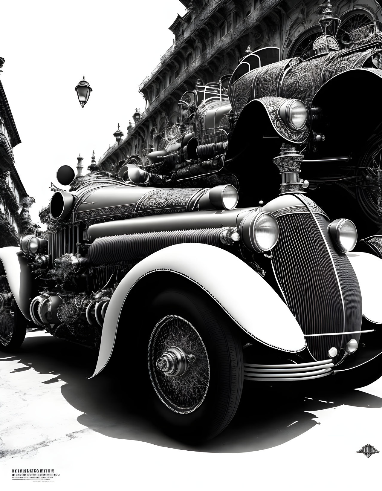 Steampunk luxury car