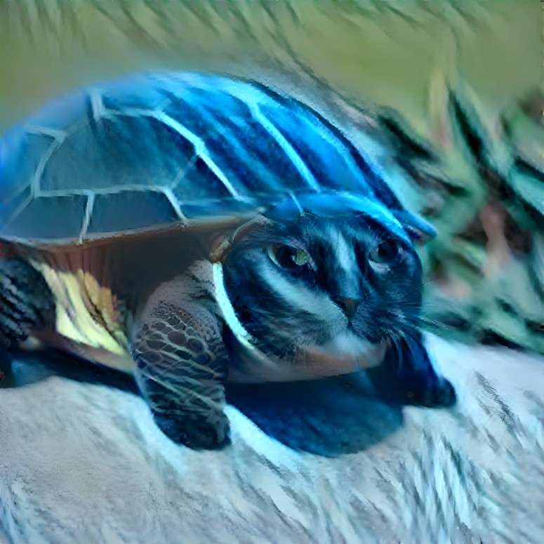 blue sharp turtle-cat