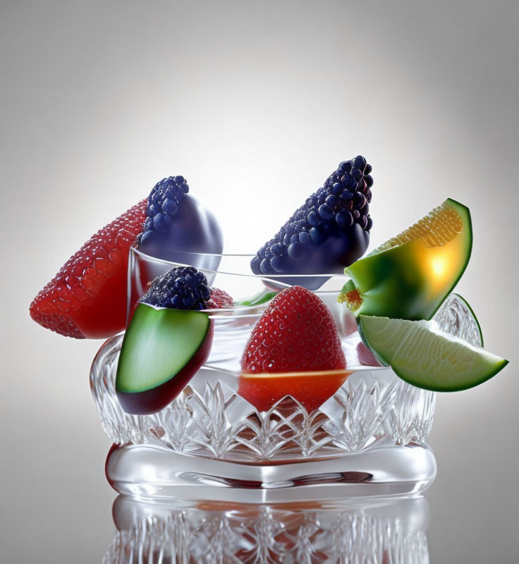 fruit in a vase