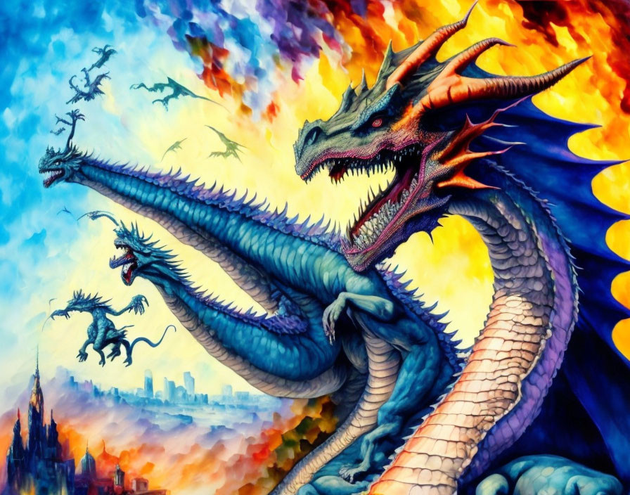 dragons are attacking the city
