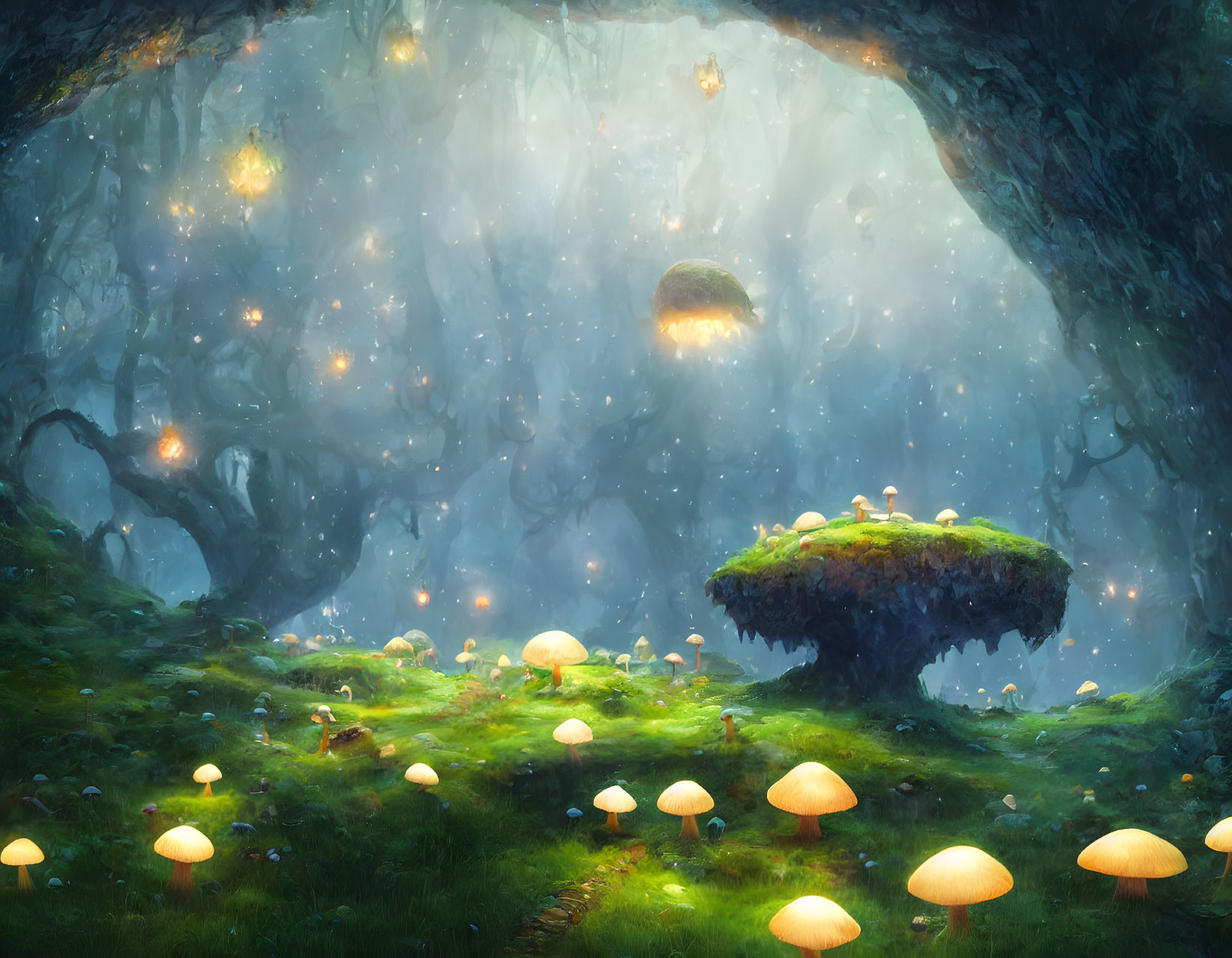 Where the Mushrooms Light the Way