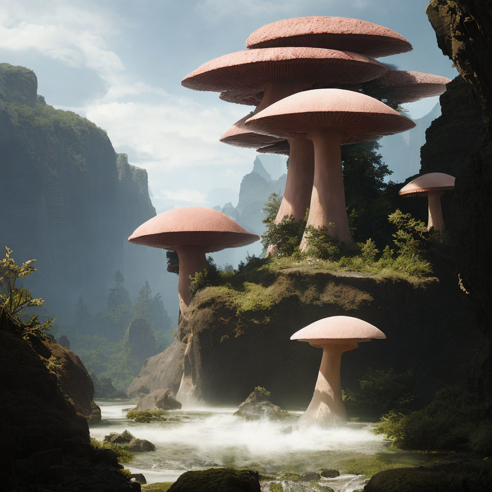 Afternoon in The Planet of Giant Mushrooms.